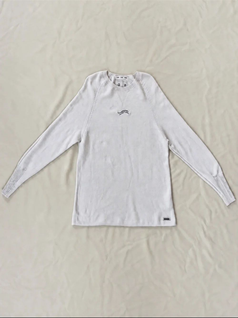 Sun Day Red Men’s Sample Cotton Longline Golf Sweater Pale Gray Size Medium EUC!